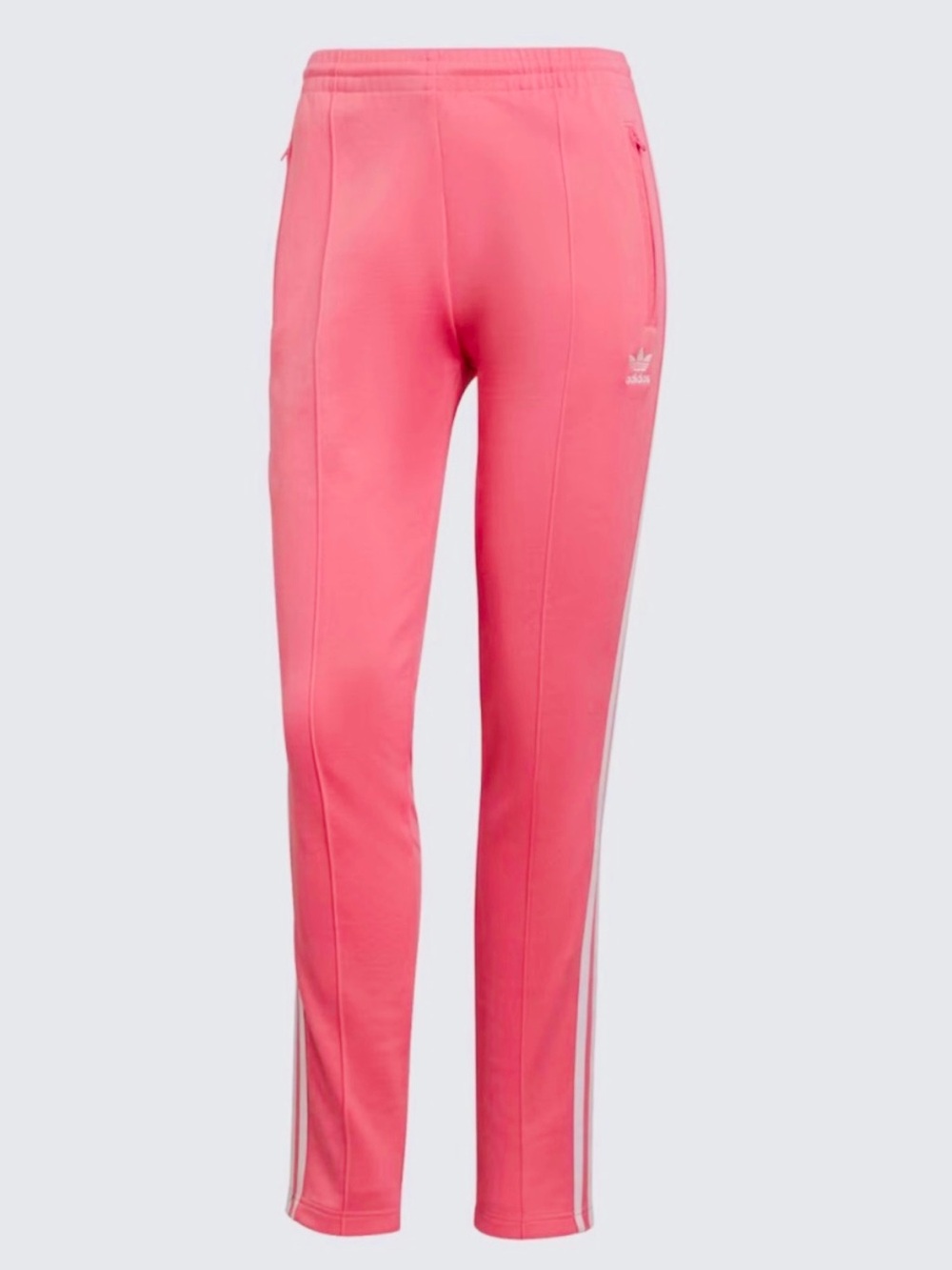 adidas Women’s Pink Track Joggers with Side Stripes
